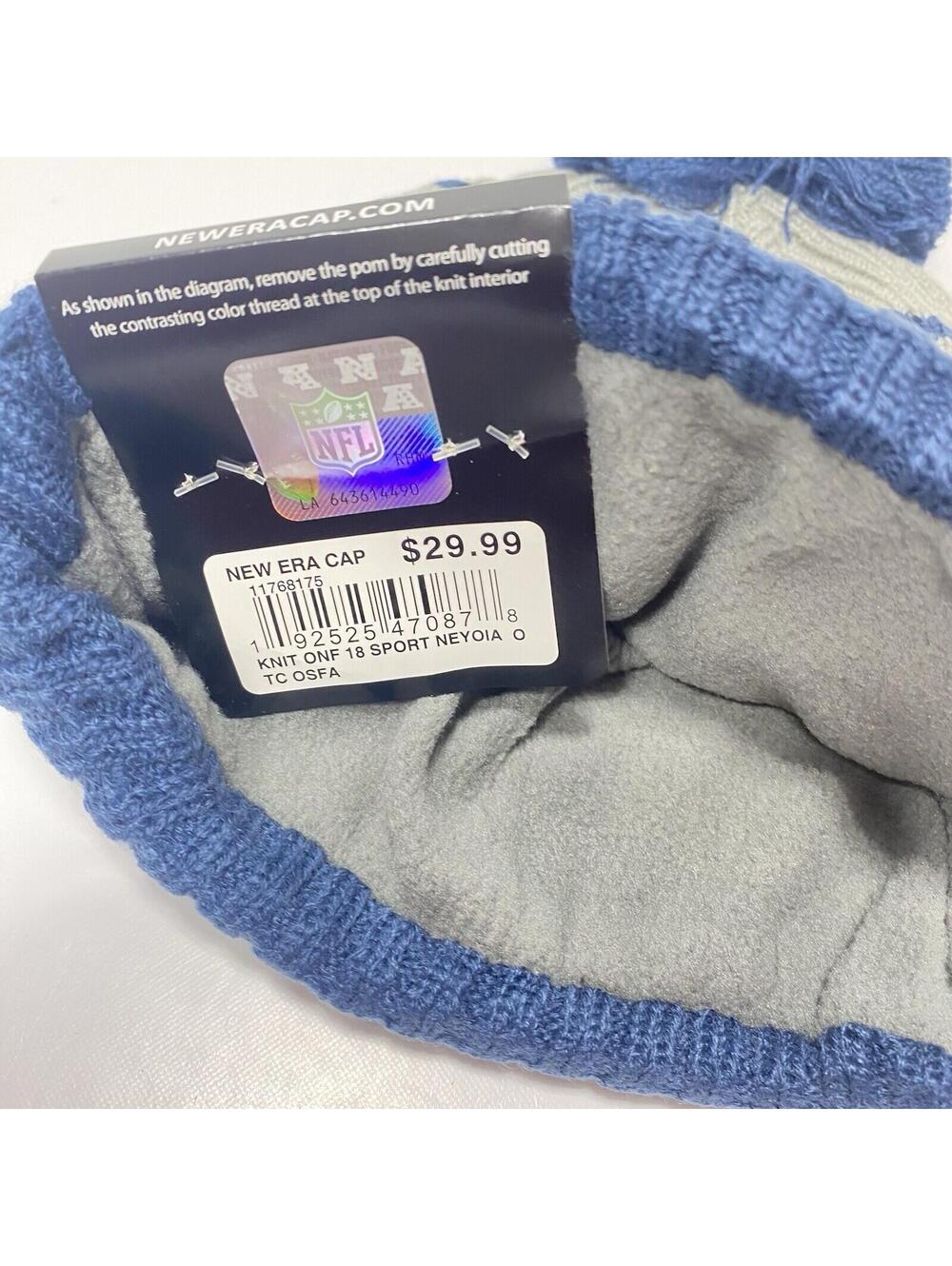 Dallas Cowboys NFL Winter Hat Removable Pom Pom Cozy Warm One Size Fit All - Picture 3 of 6